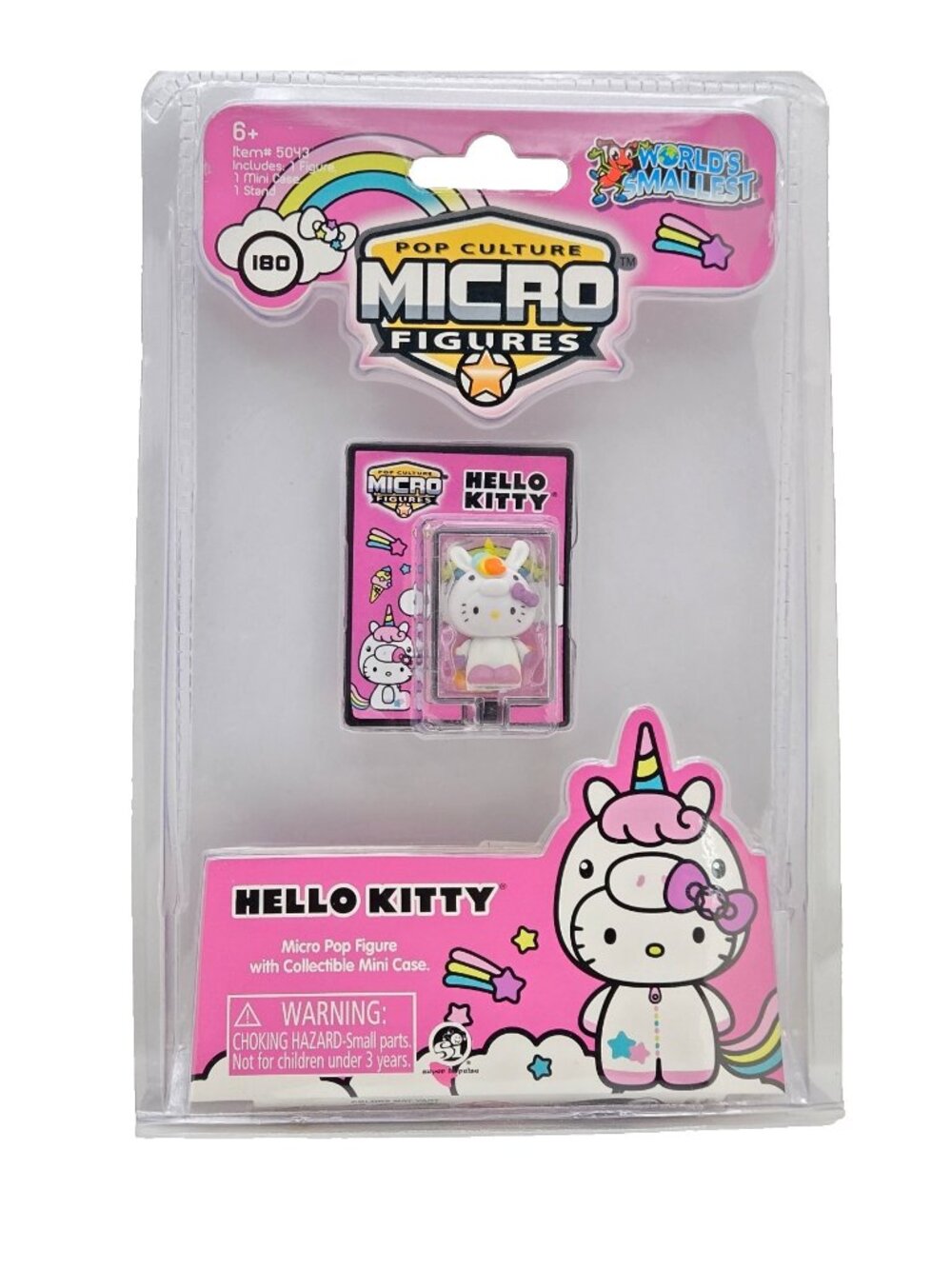 World's Smallest Hello Kitty Micro Figure with Mini Display Case Sanrio Pink